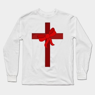 Ornament With a Red Bow Long Sleeve T-Shirt